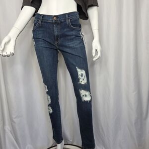 James Jeans Dark Blue Distressed Skinny Jeans Condition: NWT